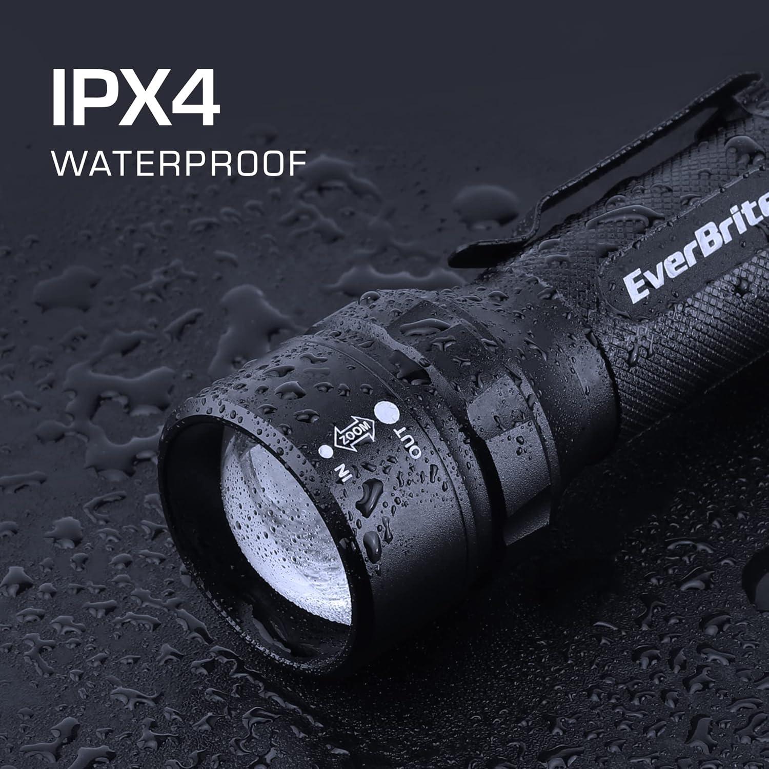 image:imageEverBrite 150 Lumen Super Small Mini LED Flashlight 3 Lighting Modes Zoomable Adjustable Focus for Camping Hiking Fishing Running Power Outages amp Emergencies 1 AA Battery Included