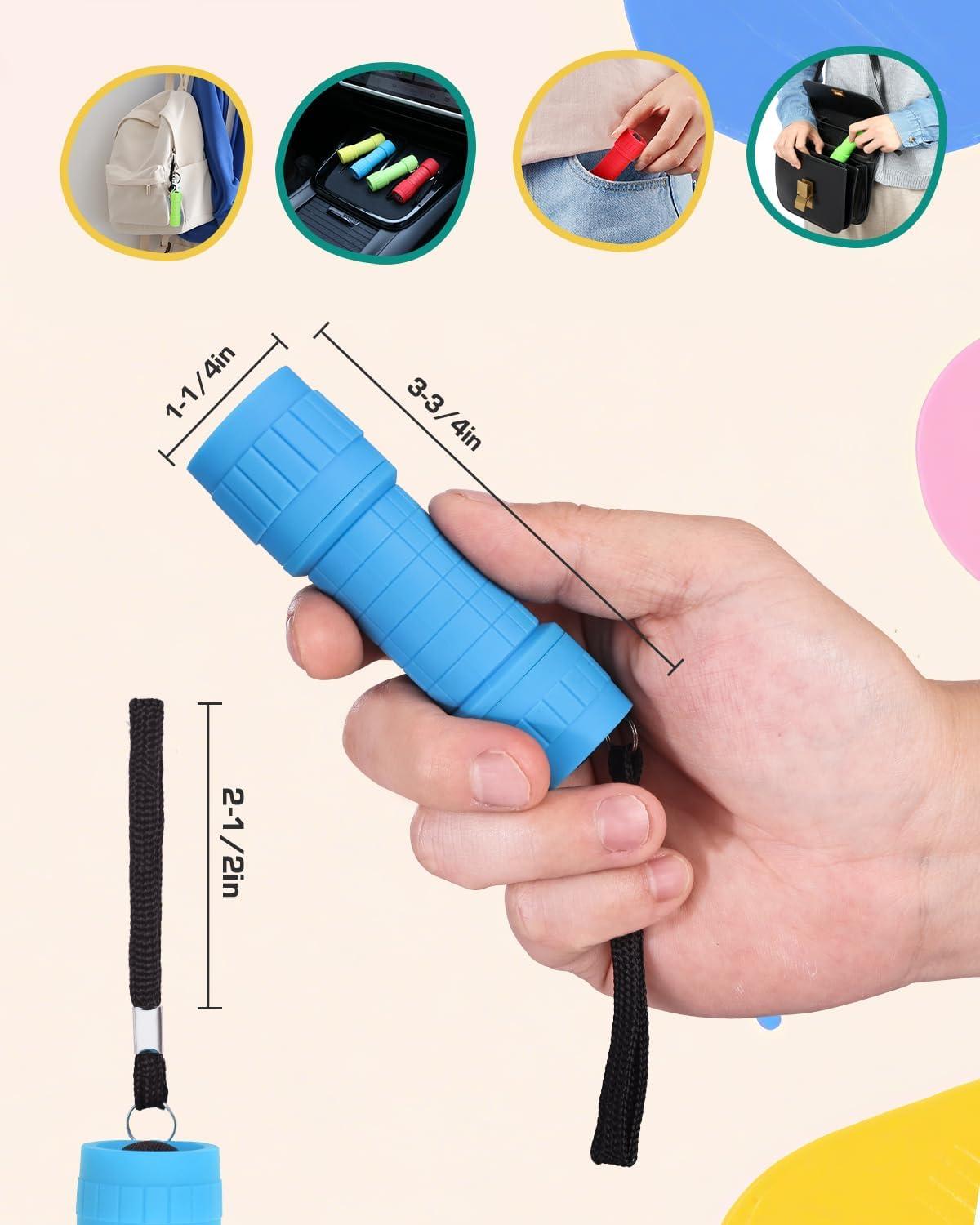 image:imageEverBrite 16Pack Mini LED Flashlight Set Small Flash Lights Assorted 4 Colors 48 AAA Batteries Included for Emergency Camping Hiking Outdoor Activities Bulk Holiday Gifts16