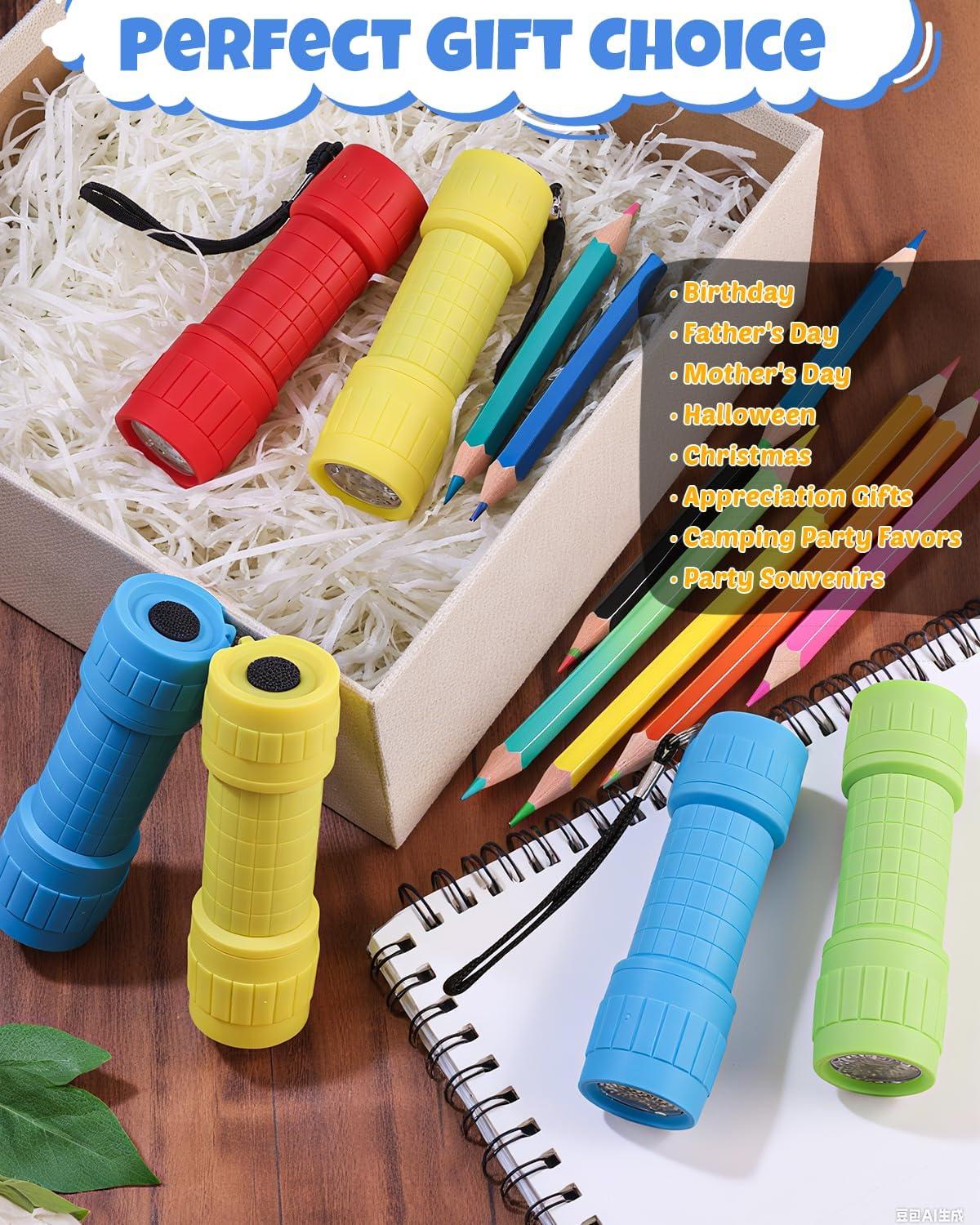 image:imageEverBrite 16Pack Mini LED Flashlight Set Small Flash Lights Assorted 4 Colors 48 AAA Batteries Included for Emergency Camping Hiking Outdoor Activities Bulk Holiday Gifts16