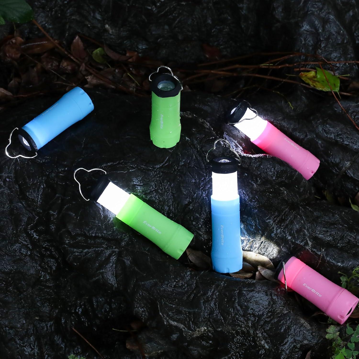 image:imageEverBrite 2in1 Mini Lanterns and Flashlights with 3 Modes 2 Pack Portable Outdoor LED Zoomable Torches Camping Essentials for Hurricane Hiking Night Walking Emergency Outdoor LightsBlue