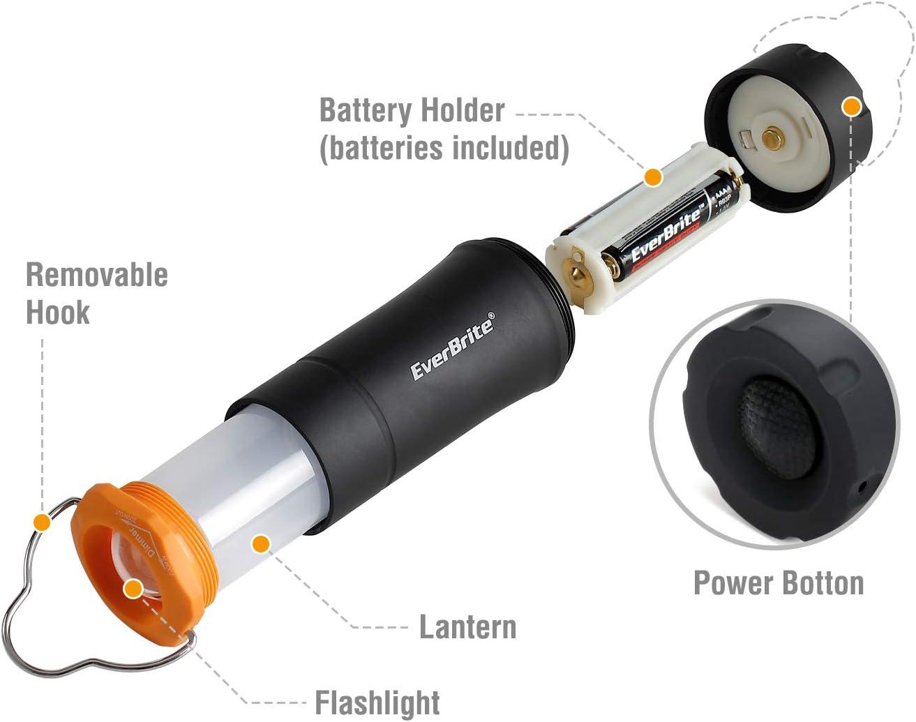 image:imageEverBrite 2in1 Mini Lanterns and Flashlights with 3 Modes 2 Pack Portable Outdoor LED Zoomable Torches Camping Essentials for Hurricane Hiking Night Walking Emergency Outdoor LightsBlack