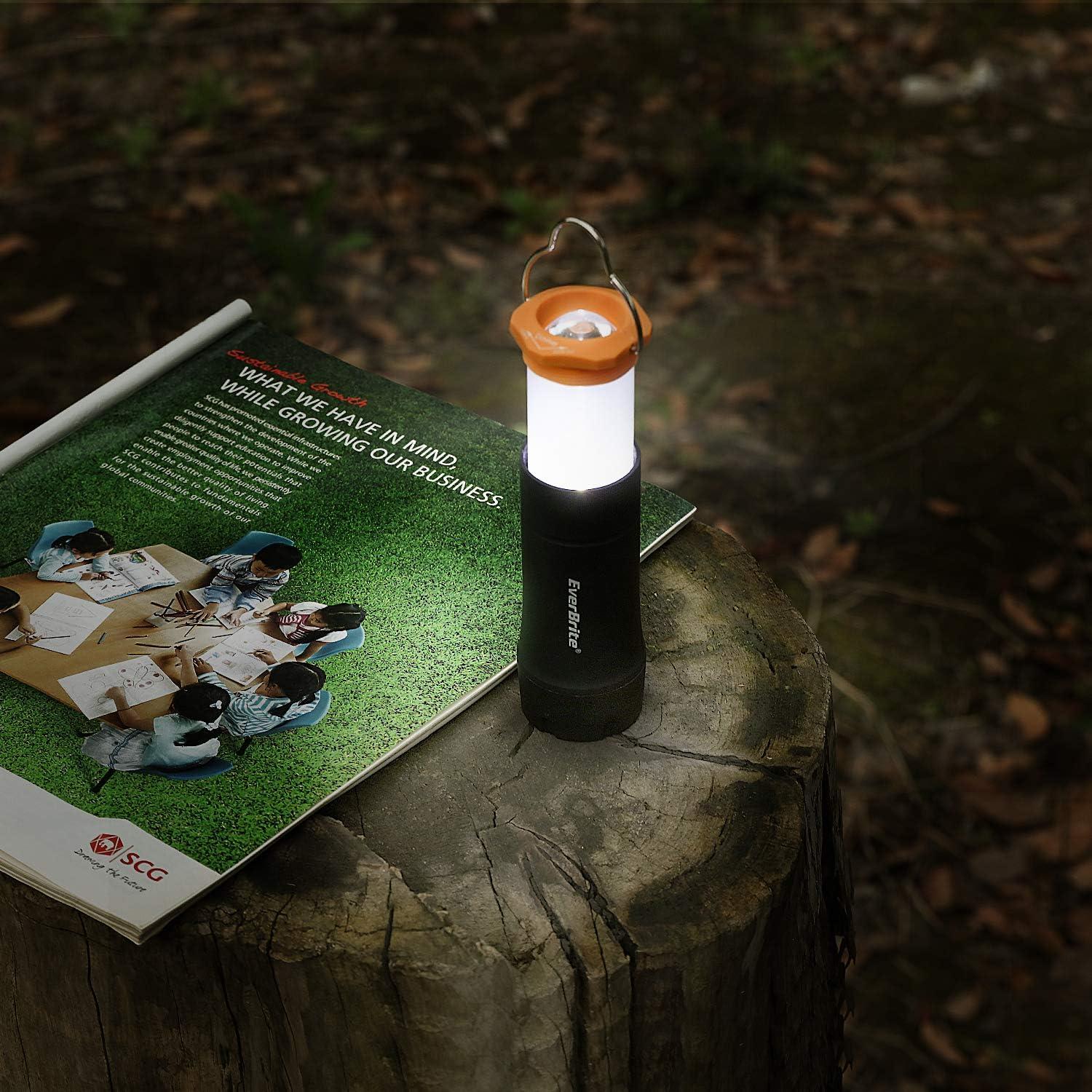 image:imageEverBrite 2in1 Mini Lanterns and Flashlights with 3 Modes 2 Pack Portable Outdoor LED Zoomable Torches Camping Essentials for Hurricane Hiking Night Walking Emergency Outdoor LightsBlack