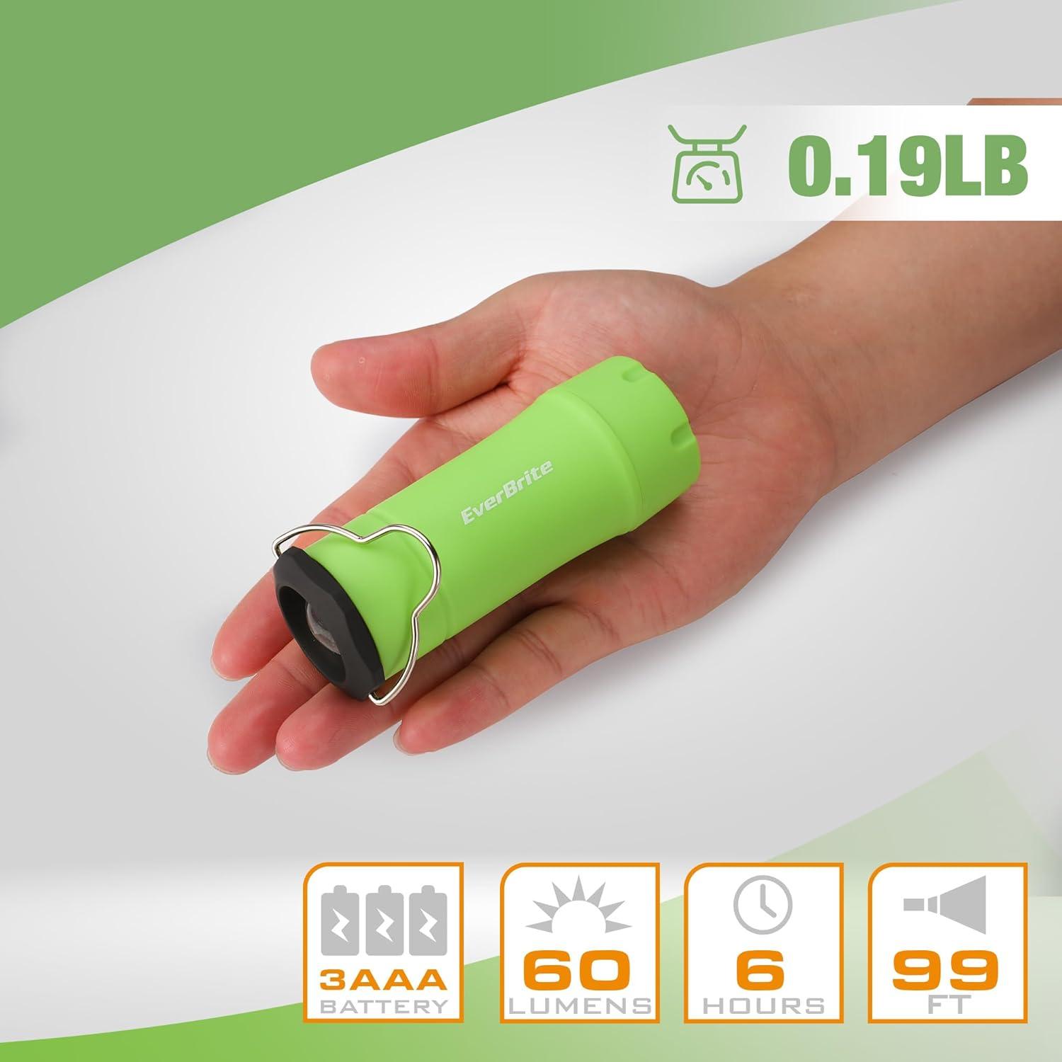 image:imageEverBrite 2in1 Mini Lanterns and Flashlights with 3 Modes 2 Pack Portable Outdoor LED Zoomable Torches Camping Essentials for Hurricane Hiking Night Walking Emergency Outdoor LightsGreen