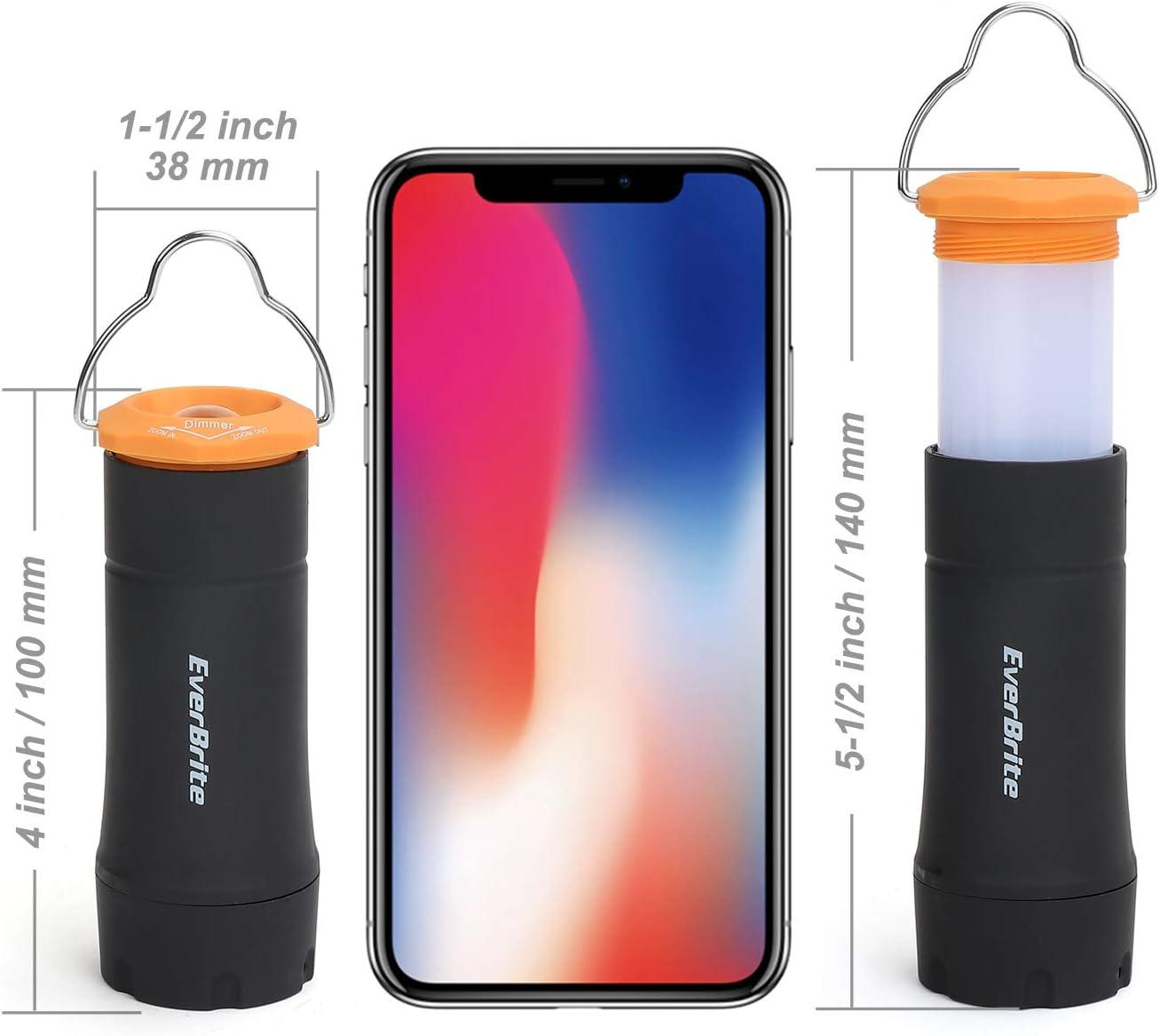 image:imageEverBrite 2in1 Mini Lanterns and Flashlights with 3 Modes 2 Pack Portable Outdoor LED Zoomable Torches Camping Essentials for Hurricane Hiking Night Walking Emergency Outdoor LightsBlack