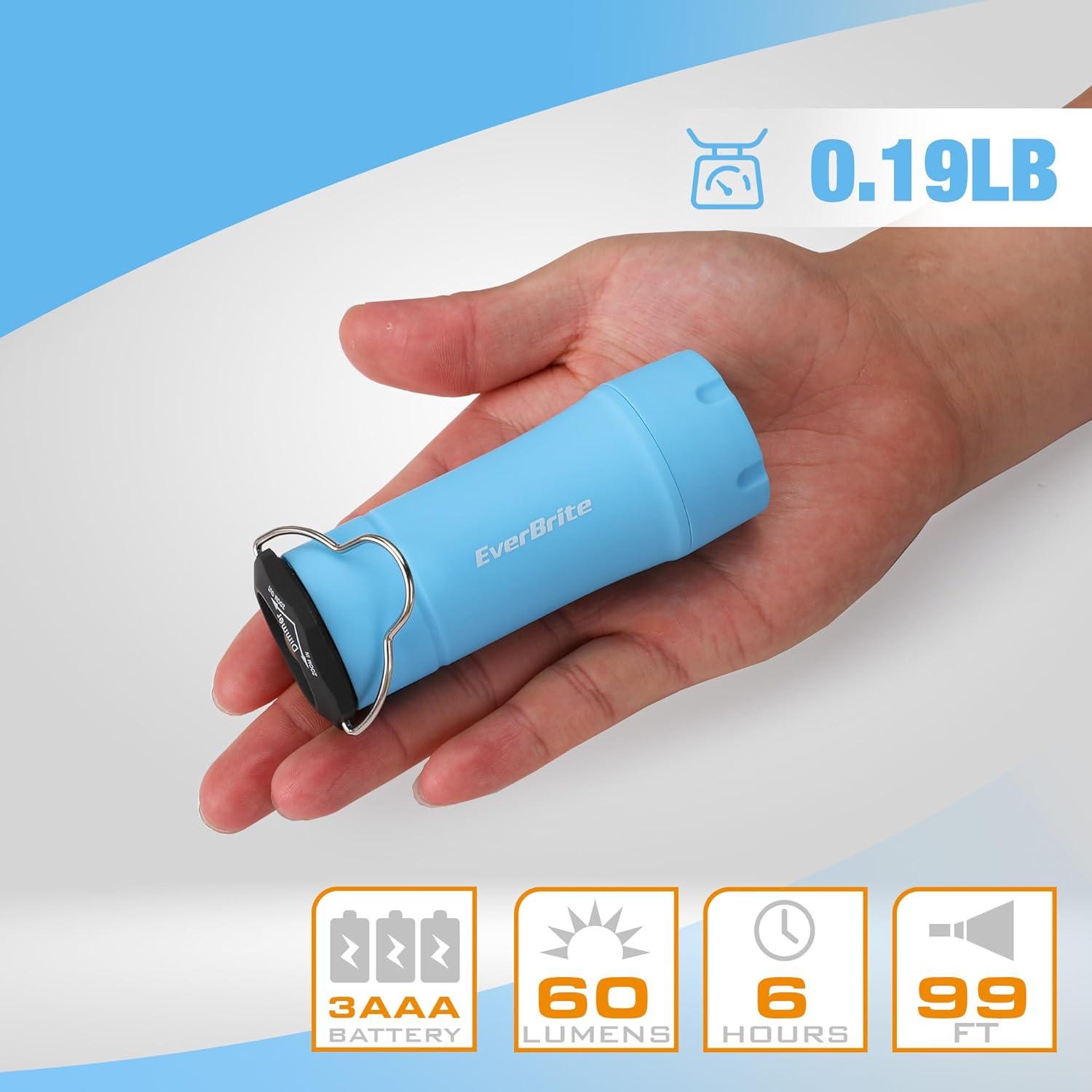 image:imageEverBrite 2in1 Mini Lanterns and Flashlights with 3 Modes 2 Pack Portable Outdoor LED Zoomable Torches Camping Essentials for Hurricane Hiking Night Walking Emergency Outdoor LightsBlue