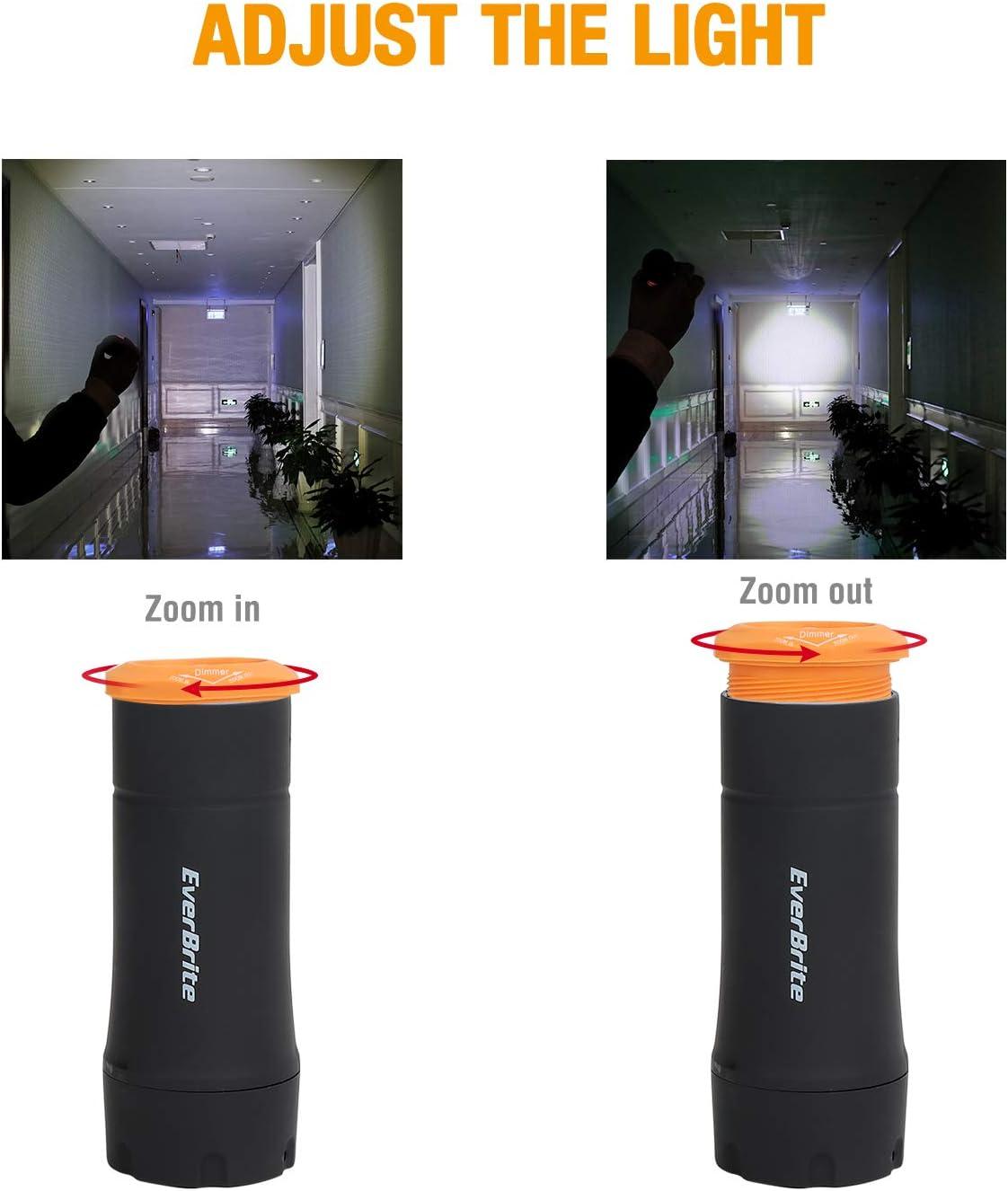image:imageEverBrite 2in1 Mini Lanterns and Flashlights with 3 Modes 2 Pack Portable Outdoor LED Zoomable Torches Camping Essentials for Hurricane Hiking Night Walking Emergency Outdoor LightsBlack