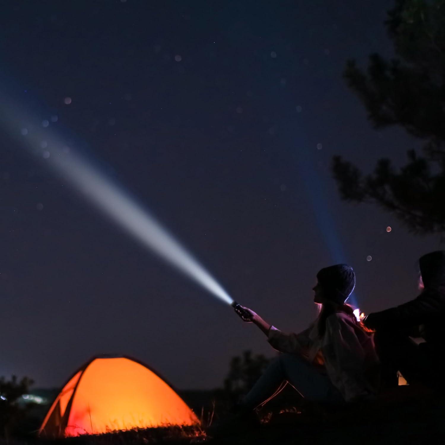 image:imageEverBrite 3000LM Rechargeable LED Flashlight Super Bright amp High Lumen Flashlight with 5 Modes Memory Function Power Indicator Zoomable Compact Small Light for Home Hiking amp Emergencies3000 Lumens
