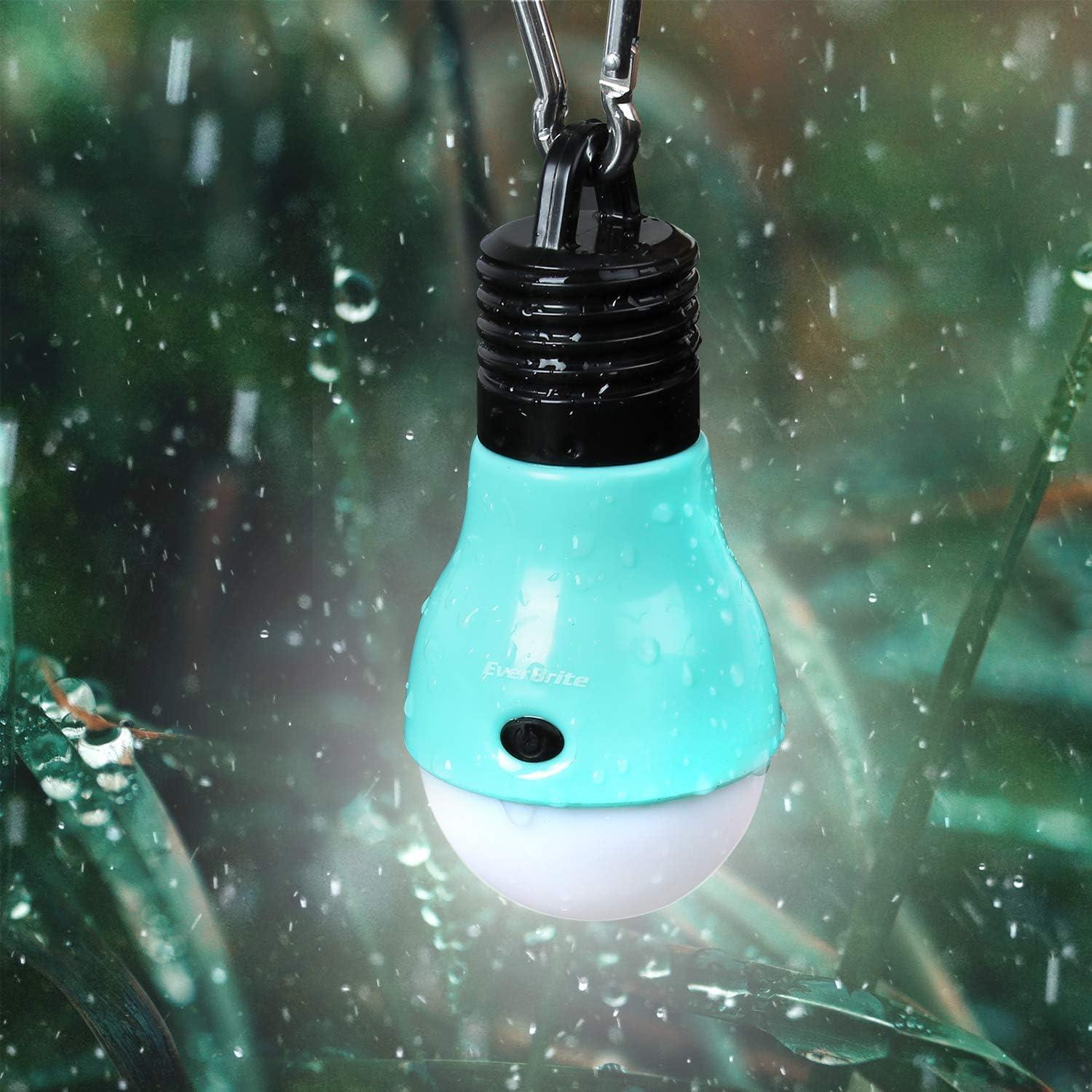 image:imageEverBrite 3Pack Camping Lights 3 Lighting Modes Outdoor Portable LED Bulbs Ideal for Kids Adventure Activities Camping Emergency and More 3 x AAA Batteries Included