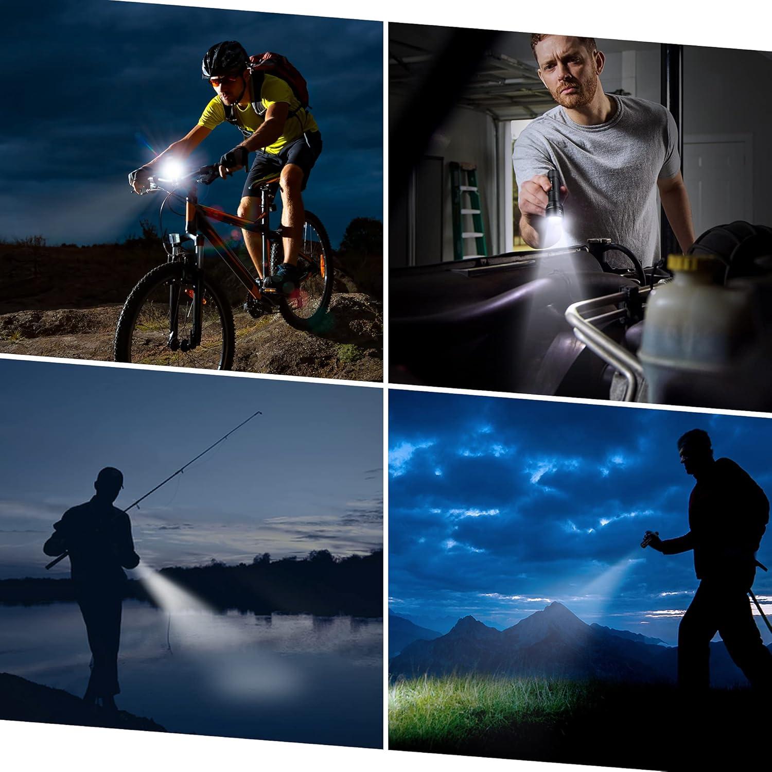image:imageEverBrite 400 Lumens Aluminum LED Flashlight Zoomable Flashlight with LanyardampClip 4 Modes IPX4 Waterproof for Camping Hiking Emergency EDC Survival Use Batteries Included