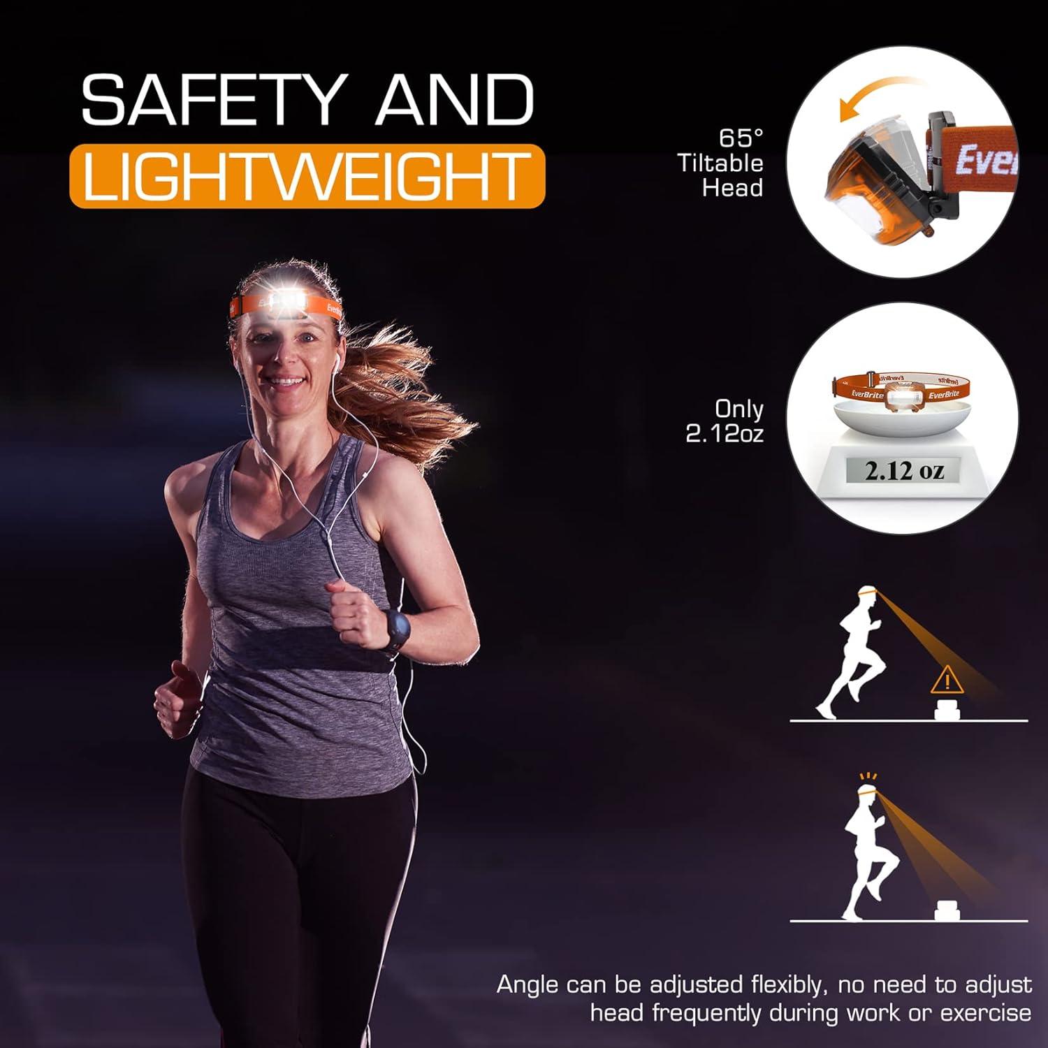 image:imageEverBrite Headlamp 2 Pack Kids Headlamp with Red Light and Memory Function Head Lamp for Adults and Kids with 5 Modes Bright Headlamps for Camping Running Christmas Gifts Batteries IncludedMulticolor