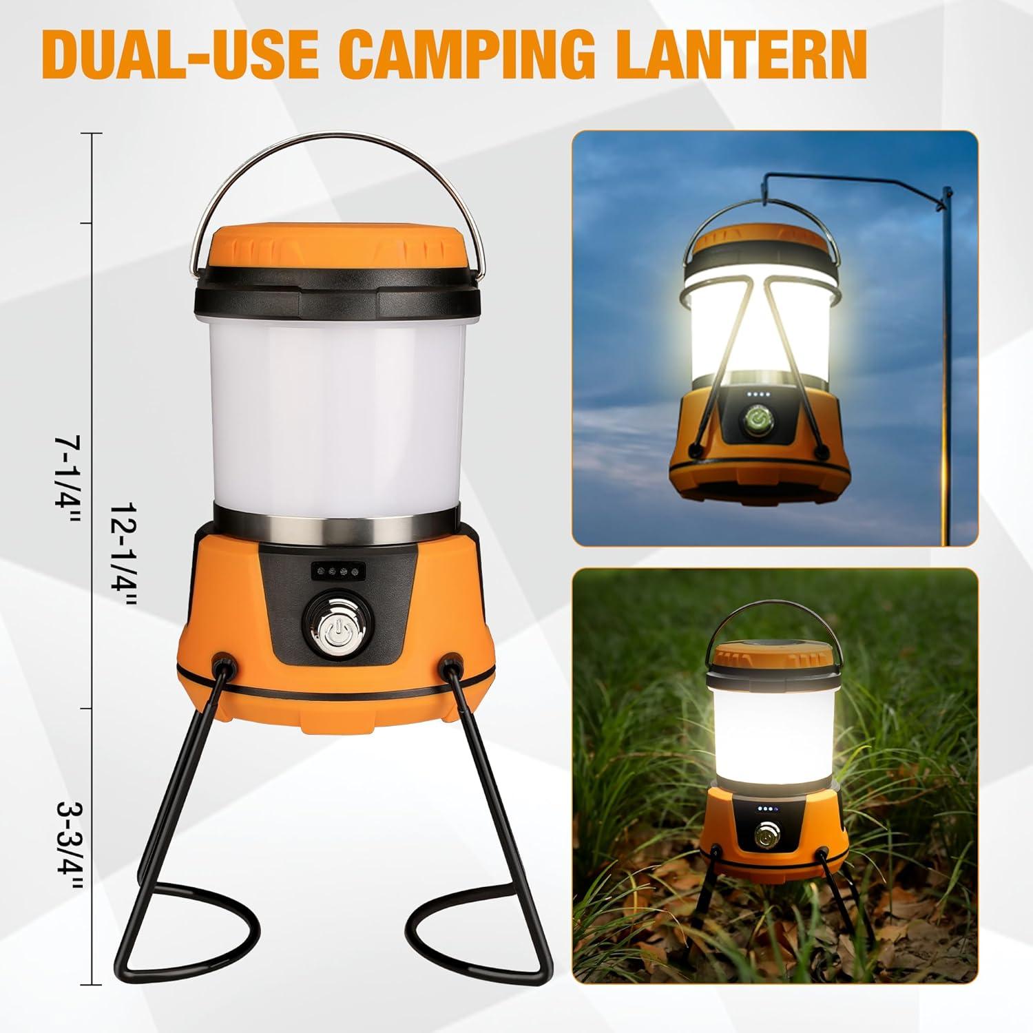 image:imageEverBrite LED Camping Lantern 800 Lumen Stepless Dimming Tent Lights with ColdampWarm Options USBC Rechargeable Lanterns with Bracket for Power Outages Hurricane Emergency Fishing Home and More