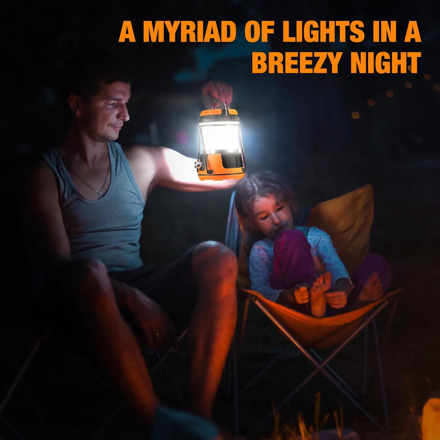 image:imageEverBrite LED Camping Lantern 800 Lumen Stepless Dimming Tent Lights with ColdampWarm Options USBC Rechargeable Lanterns with Bracket for Power Outages Hurricane Emergency Fishing Home and More