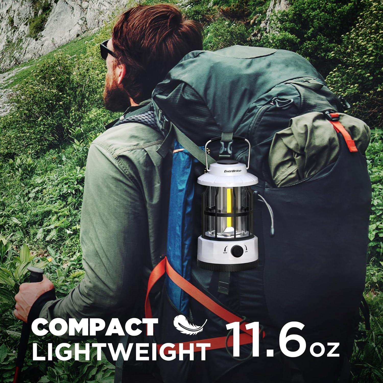 image:imageEverBrite LED Camping Lantern USB C Rechargeable Lantern with Stepless Dimming Vintage Portable Camping Lights amp Lanterns Lanterns for Power Outages Hurricane Emergency Fishing Home and MoreWhite