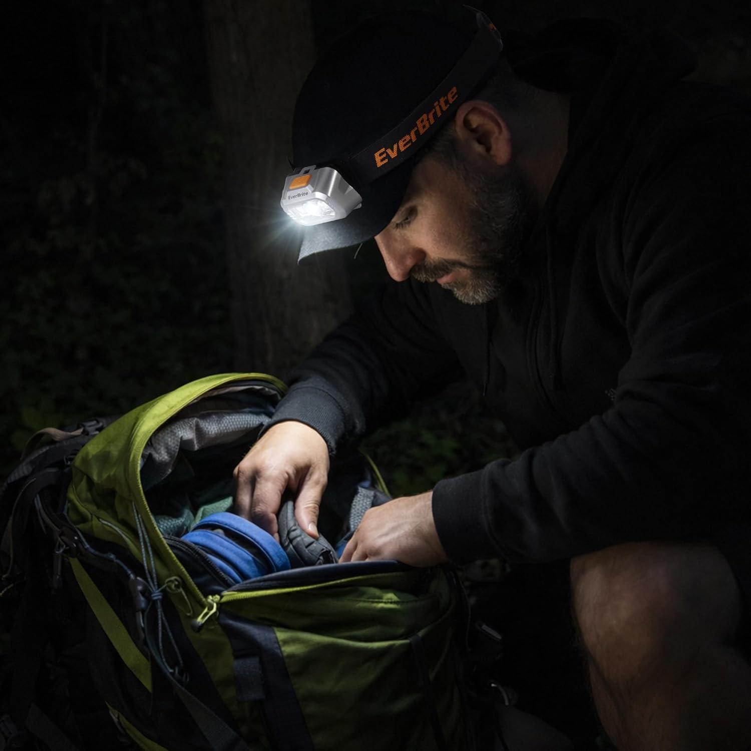 image:imageEverBrite LED Headlamp 4 Lighting Modes Pivoting Head with Adjustable Headband IPX4 Water Resistant Perfect for Running Camping Hiking Christmas and Emergency 3 AAA Battery Powered5 Pack2