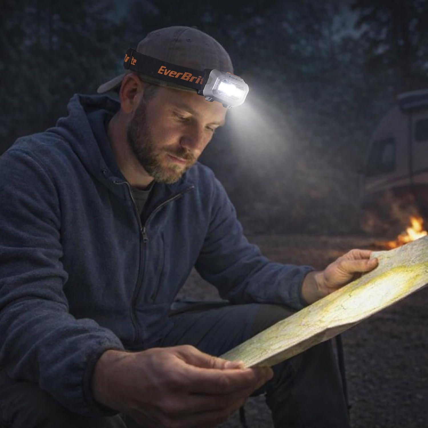 image:imageEverBrite LED Headlamp 4 Lighting Modes Pivoting Head with Adjustable Headband IPX4 Water Resistant Perfect for Running Camping Hiking Christmas and Emergency 3 AAA Battery Powered5 Pack2