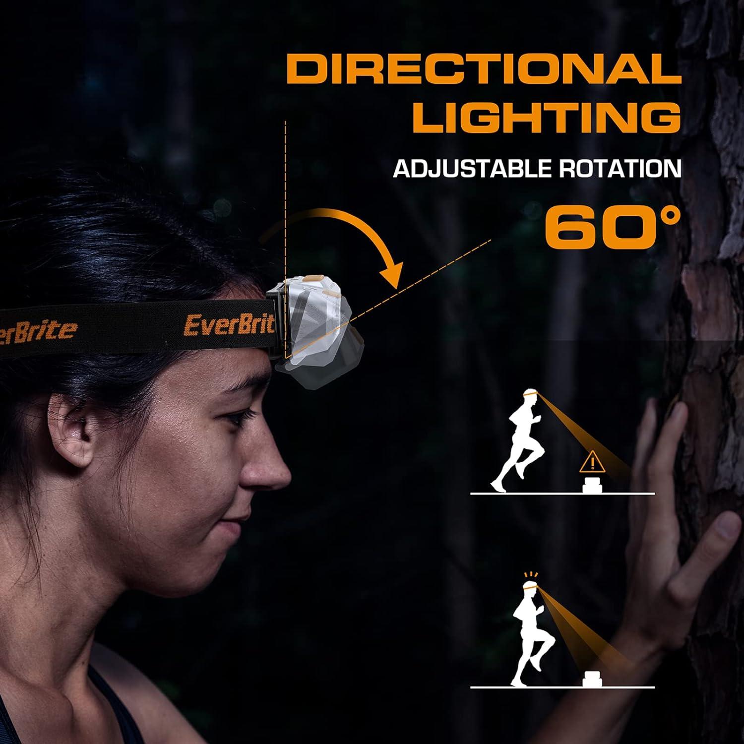 image:imageEverBrite LED Headlamp 4 Lighting Modes Pivoting Head with Adjustable Headband IPX4 Water Resistant Perfect for Running Camping Hiking Christmas and Emergency 3 AAA Battery Powered5 Pack2