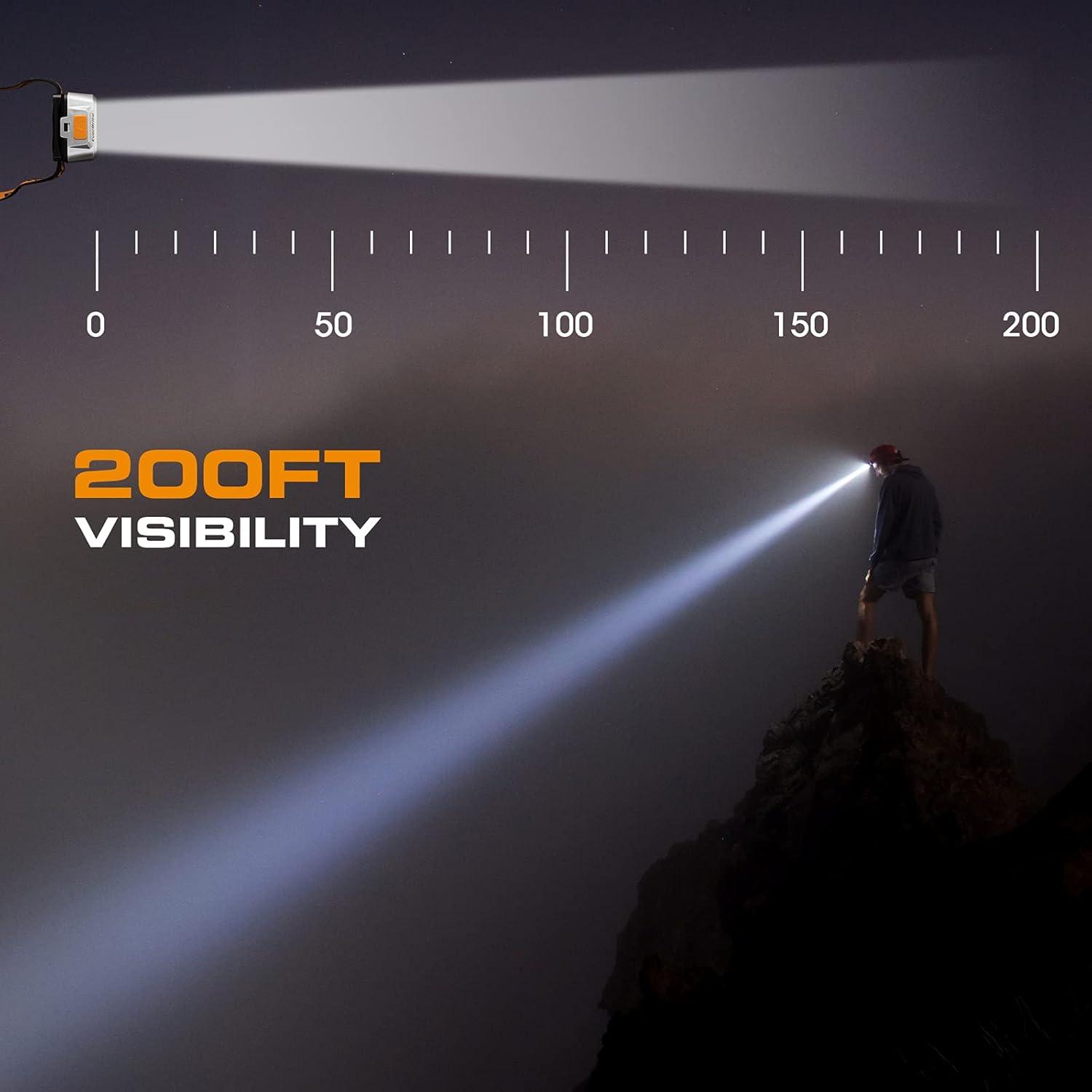 image:imageEverBrite LED Headlamp 4 Lighting Modes Pivoting Head with Adjustable Headband IPX4 Water Resistant Perfect for Running Camping Hiking Christmas and Emergency 3 AAA Battery Powered5 Pack5