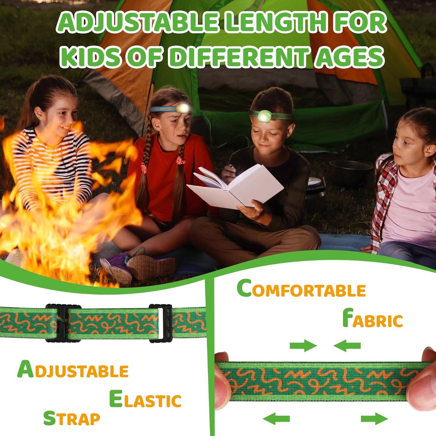 image:imageEverBrite LED Headlamp Rechargeable Kids Headlamp with RGB Mode and Adjustable Headband 3 Modes Multicolor Headlamp for Camping Reading Exploring Halloween ChristmasForest
