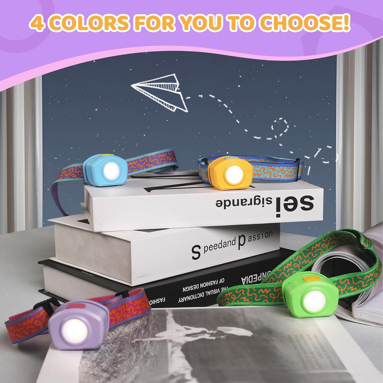 image:imageEverBrite LED Headlamp Rechargeable Kids Headlamp with RGB Mode and Adjustable Headband 3 Modes Multicolor Headlamp for Camping Reading Exploring Halloween ChristmasSweety 2 Pack