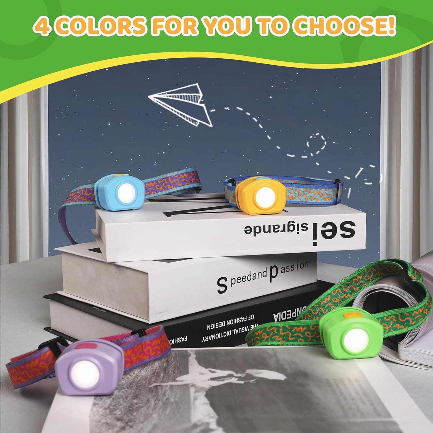 image:imageEverBrite LED Headlamp Rechargeable Kids Headlamp with RGB Mode and Adjustable Headband 3 Modes Multicolor Headlamp for Camping Reading Exploring Halloween ChristmasForest