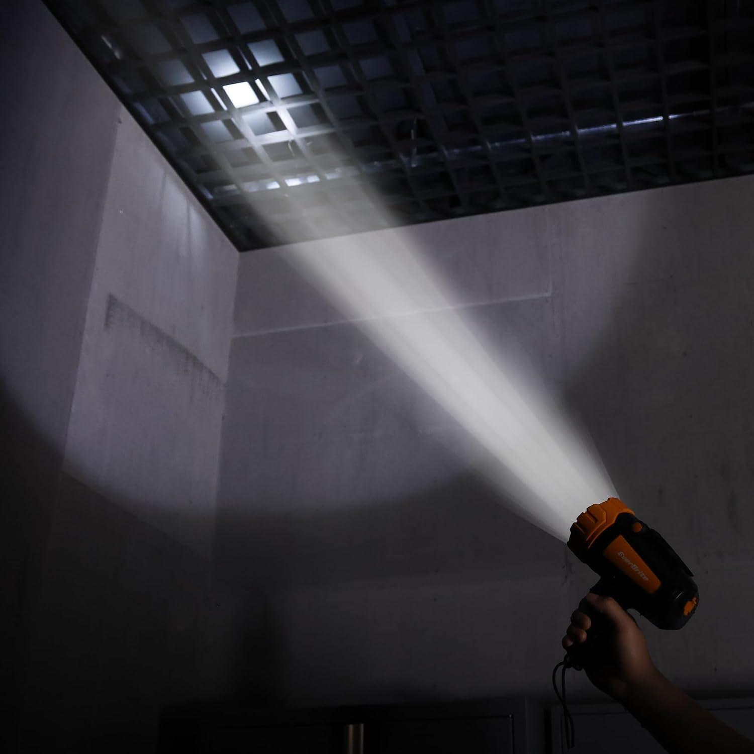 image:imageEverBrite Powerful Rechargeable Spotlight 500lm LED Flashlight with Adjustable Stand Perfect for Outdoor Work EmergencyBlack