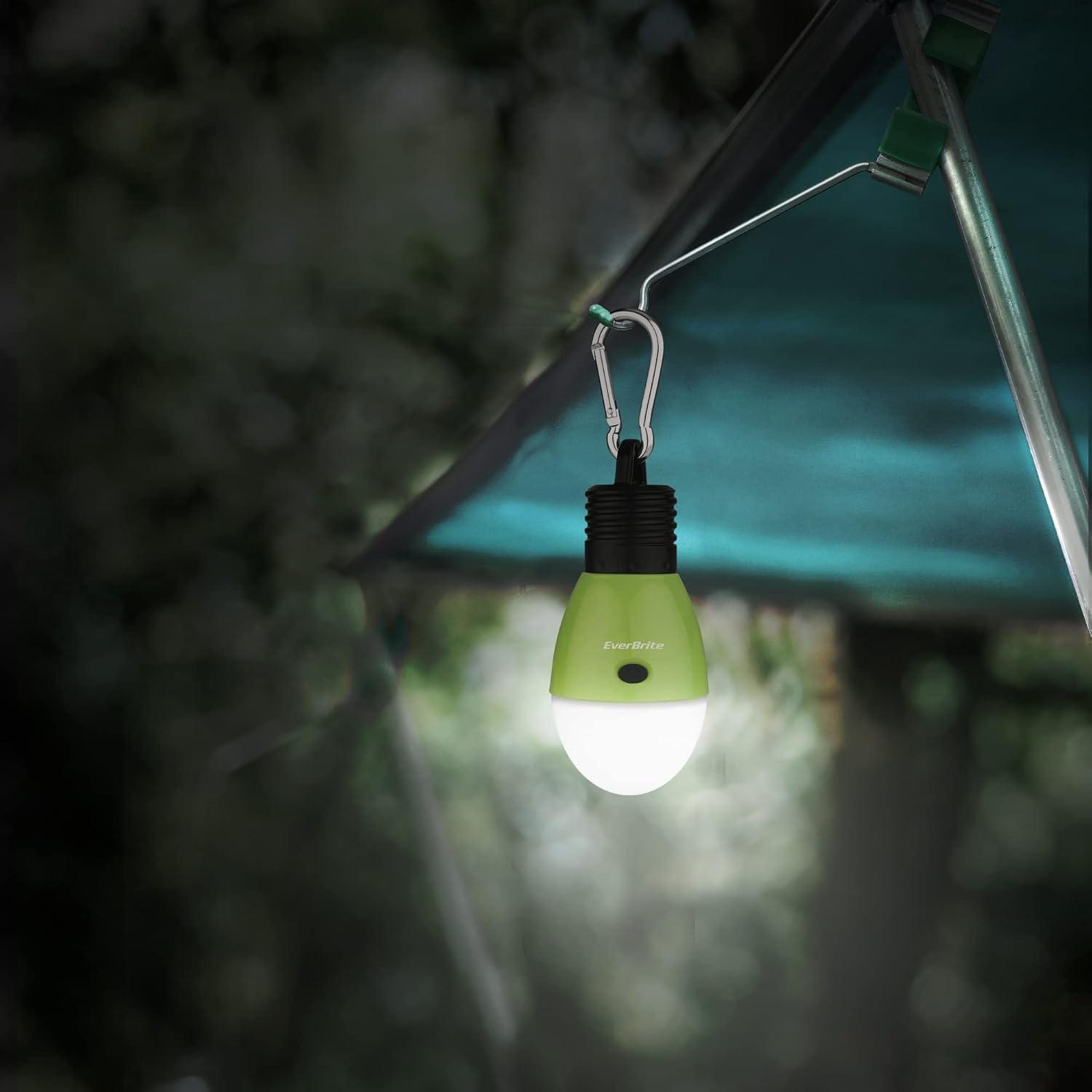 image:imageEverBrite Rechargeable Camping LightPortable Tent Lantern3 Lighting Modes Hanging Tent Light Bulbs with Clip Hook for Hiking Fishing Backpacking Emergency and MoreBlue2 PackMulticolor
