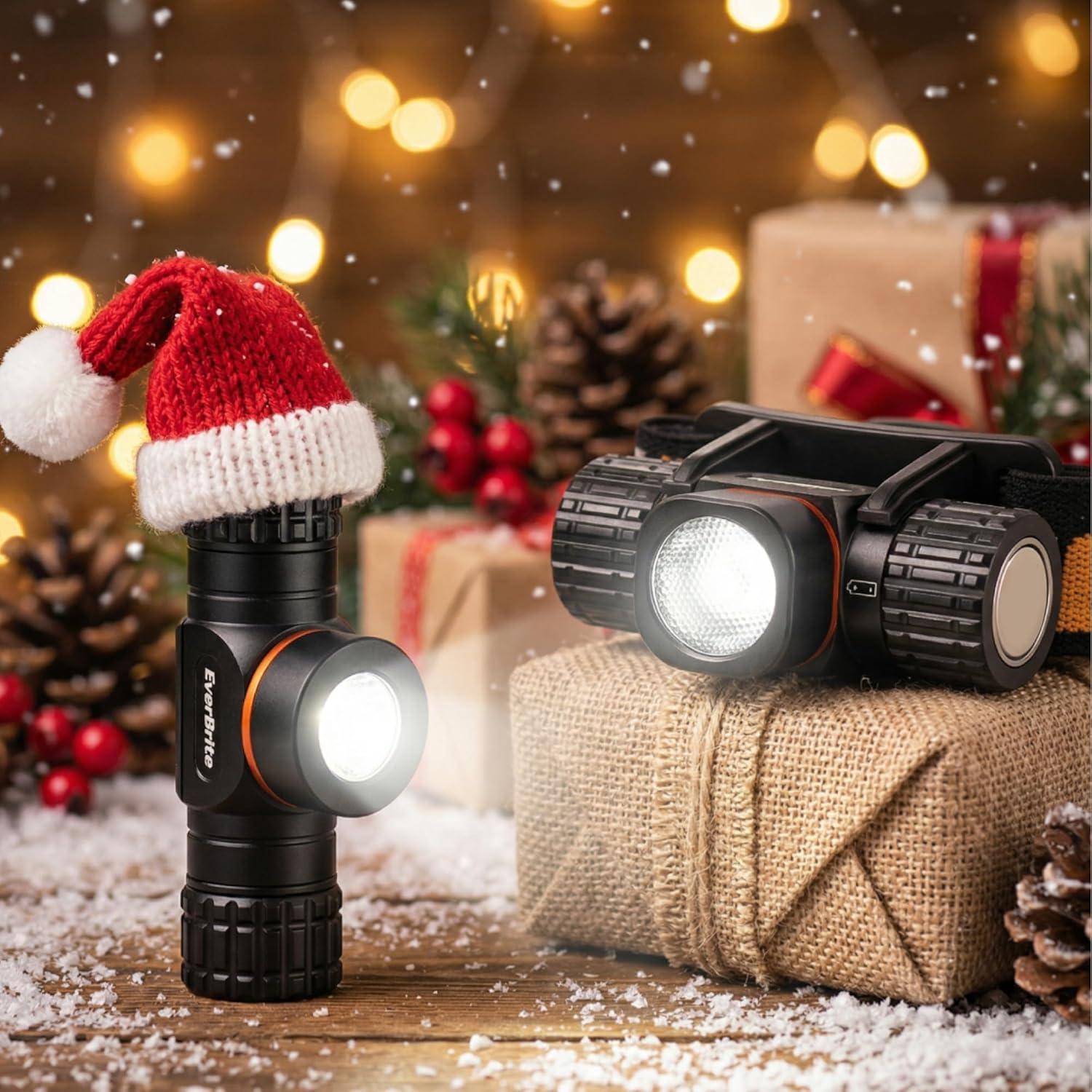 image:imageEverBrite Rechargeable Headlamp 1000 Lumen LED Rechargeable Headlight with 5 Light Modes Magnetic Base and Adjustable HeadstrapPerfect for Camping Hiking Caving FishingHeavy Duty Size