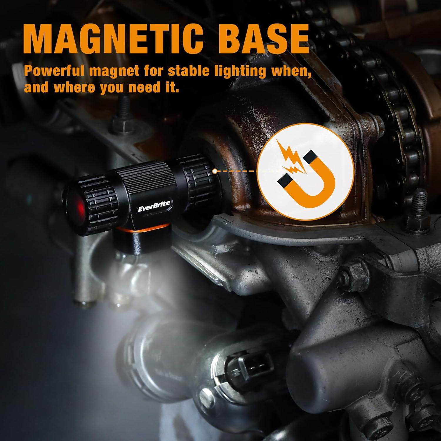 image:imageEverBrite Rechargeable Headlamp 1000 Lumen LED Rechargeable Headlight with 5 Light Modes Magnetic Base and Adjustable HeadstrapPerfect for Camping Hiking Caving FishingCompact Size