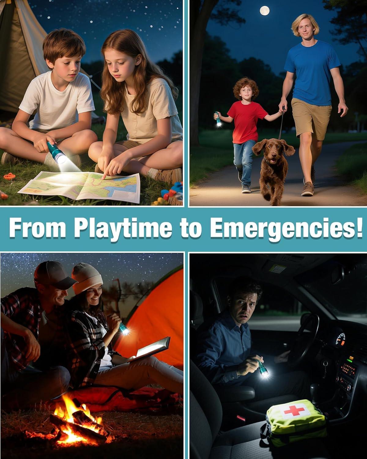 image:imageEverBrite Small Flashlight Compact LED Flash Light with 3 Modes 3 AAA Batteries Included WaterResistant Mini Flashlight for HomeEmergencies and Camping Pink 1 PackBlue
