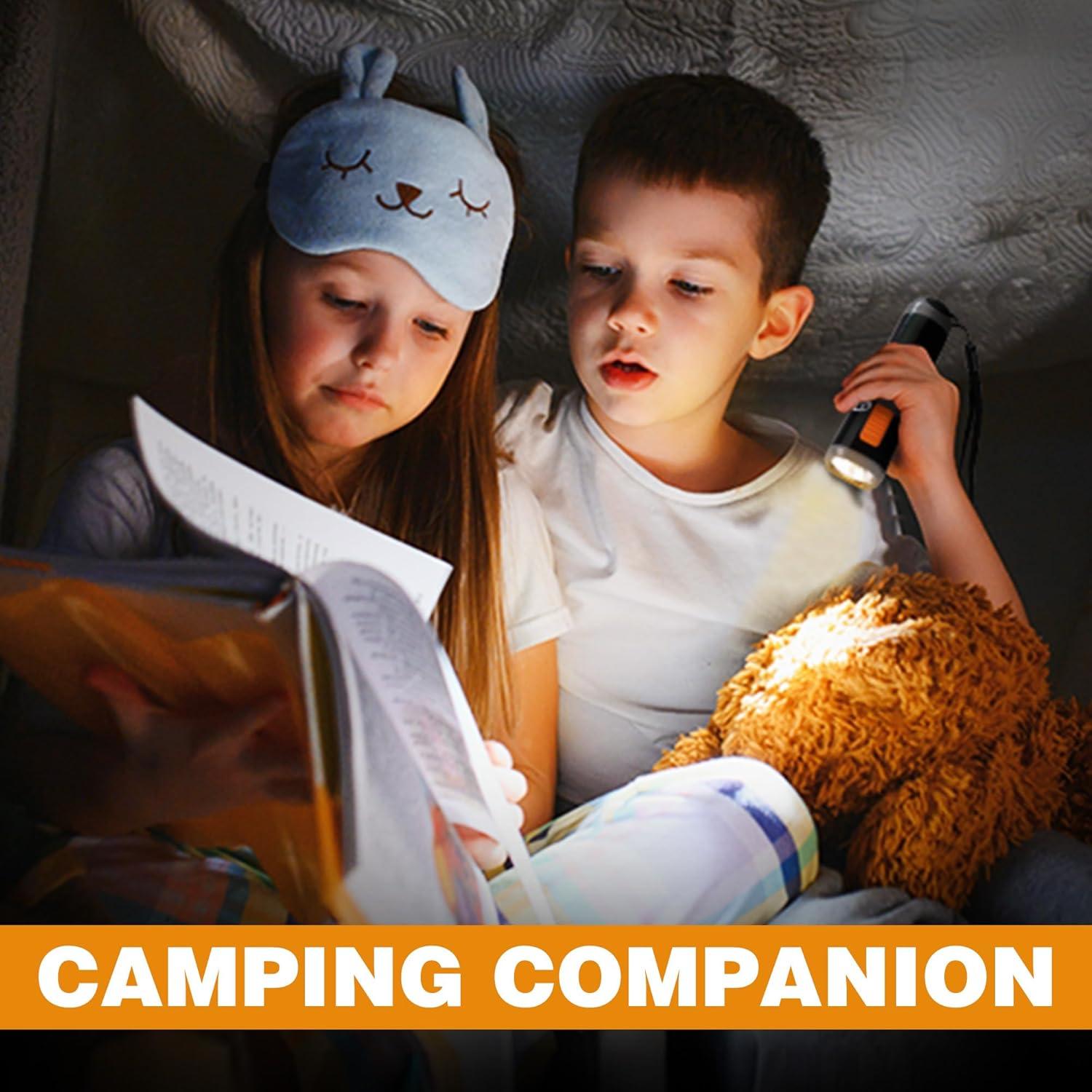 image:imageEverBrite Small Flashlight Mini LED Flashlight Plastic Torch Use for Emergencies Camping Outdoor with Lanyard 3AAA Battery Included BlueBlack