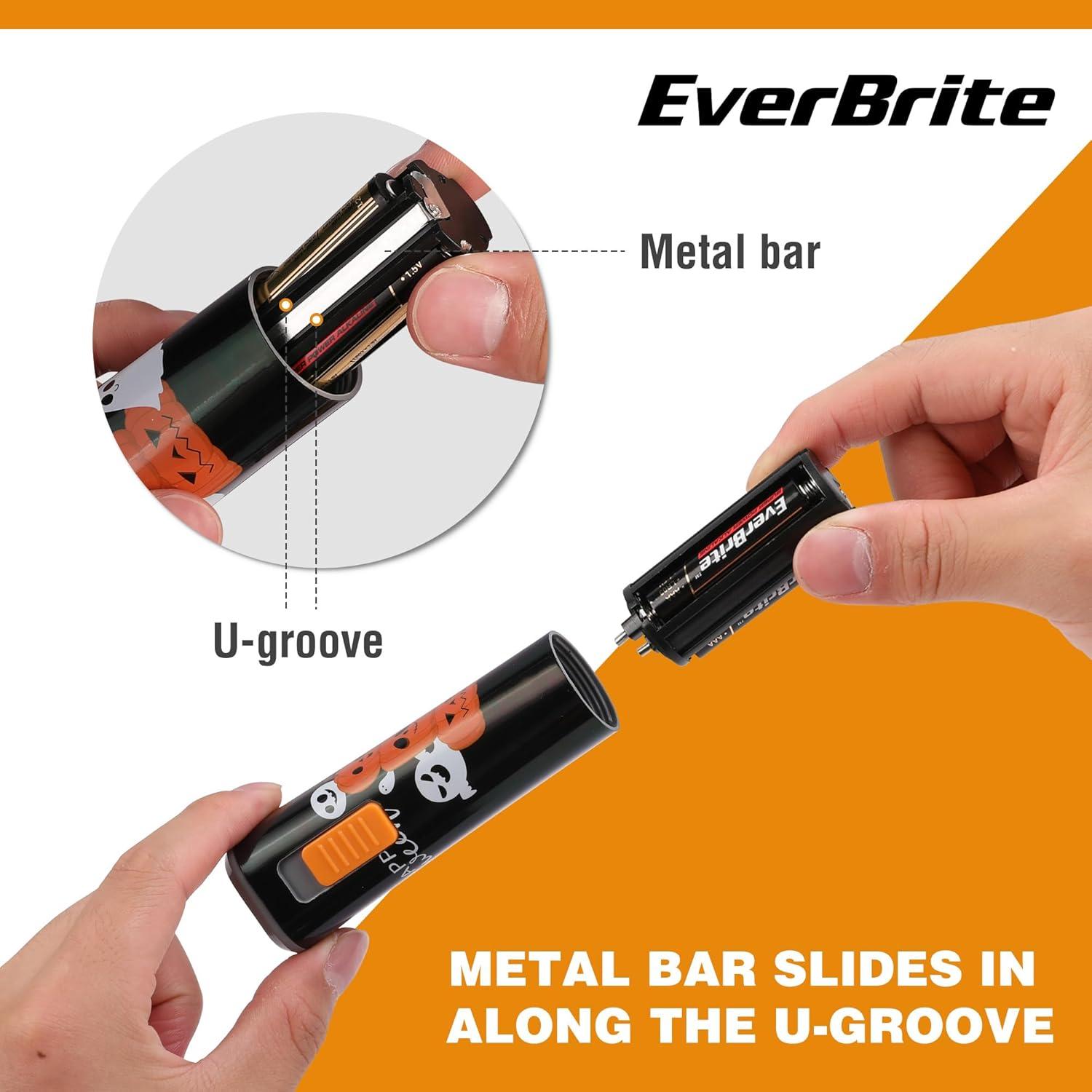 image:imageEverBrite Small Flashlight Mini LED Flashlight Plastic Torch Use for Emergencies Camping Outdoor with Lanyard 3AAA Battery Included BlueBlack