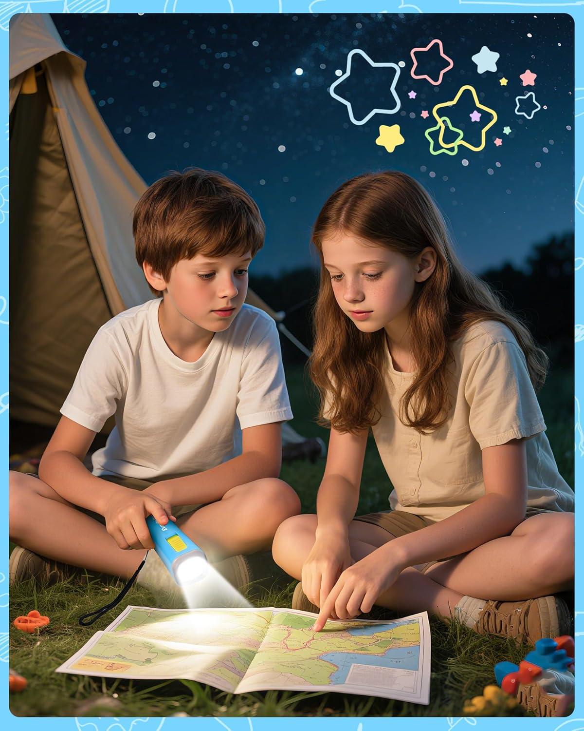 image:imageEverBrite Small Flashlight Mini LED Flashlight Plastic Torch Use for Emergencies Camping Outdoor with Lanyard 3AAA Battery Included BlueBlue