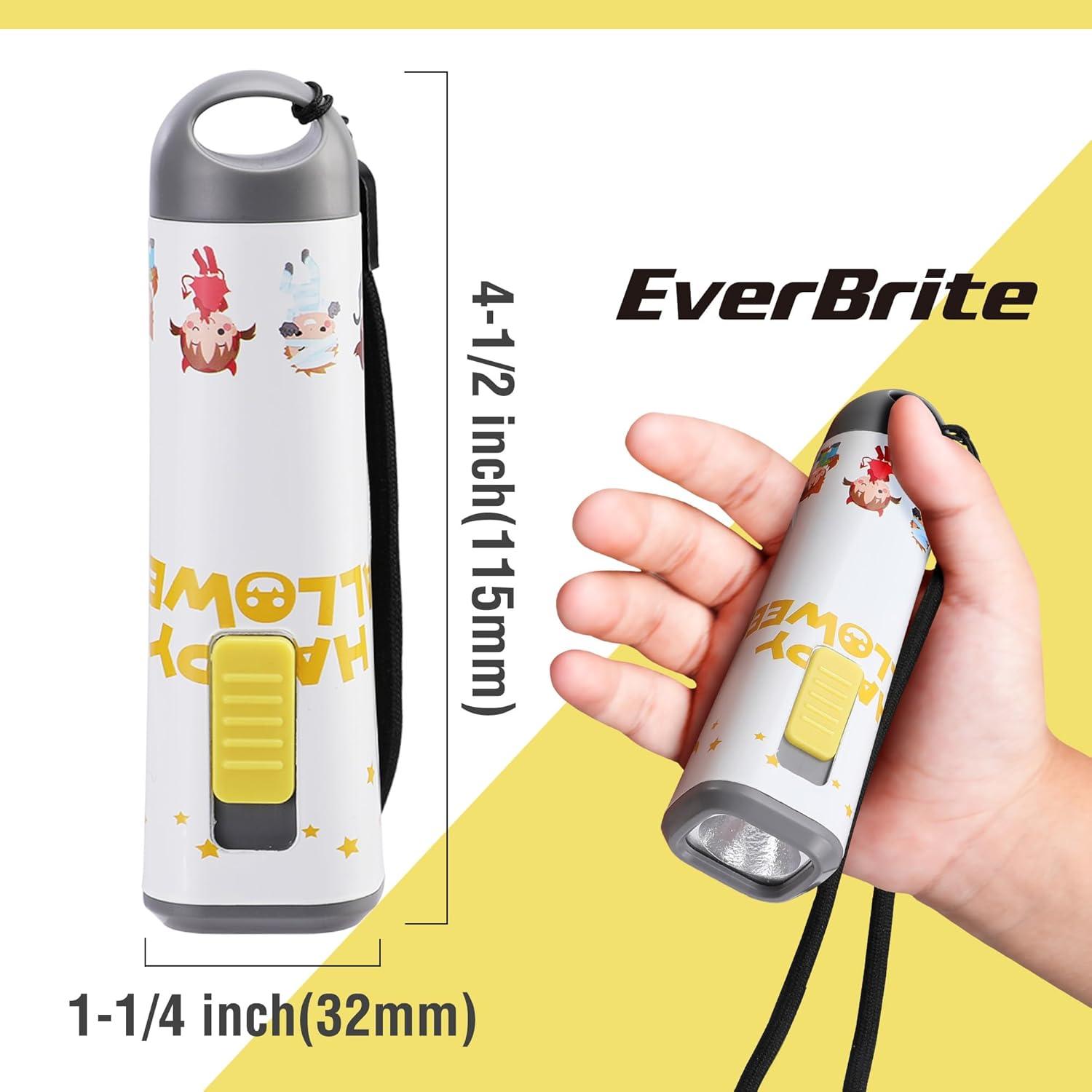 image:imageEverBrite Small Flashlight Mini LED Flashlight Plastic Torch Use for Emergencies Camping Outdoor with Lanyard 3AAA Battery Included BlueWhite