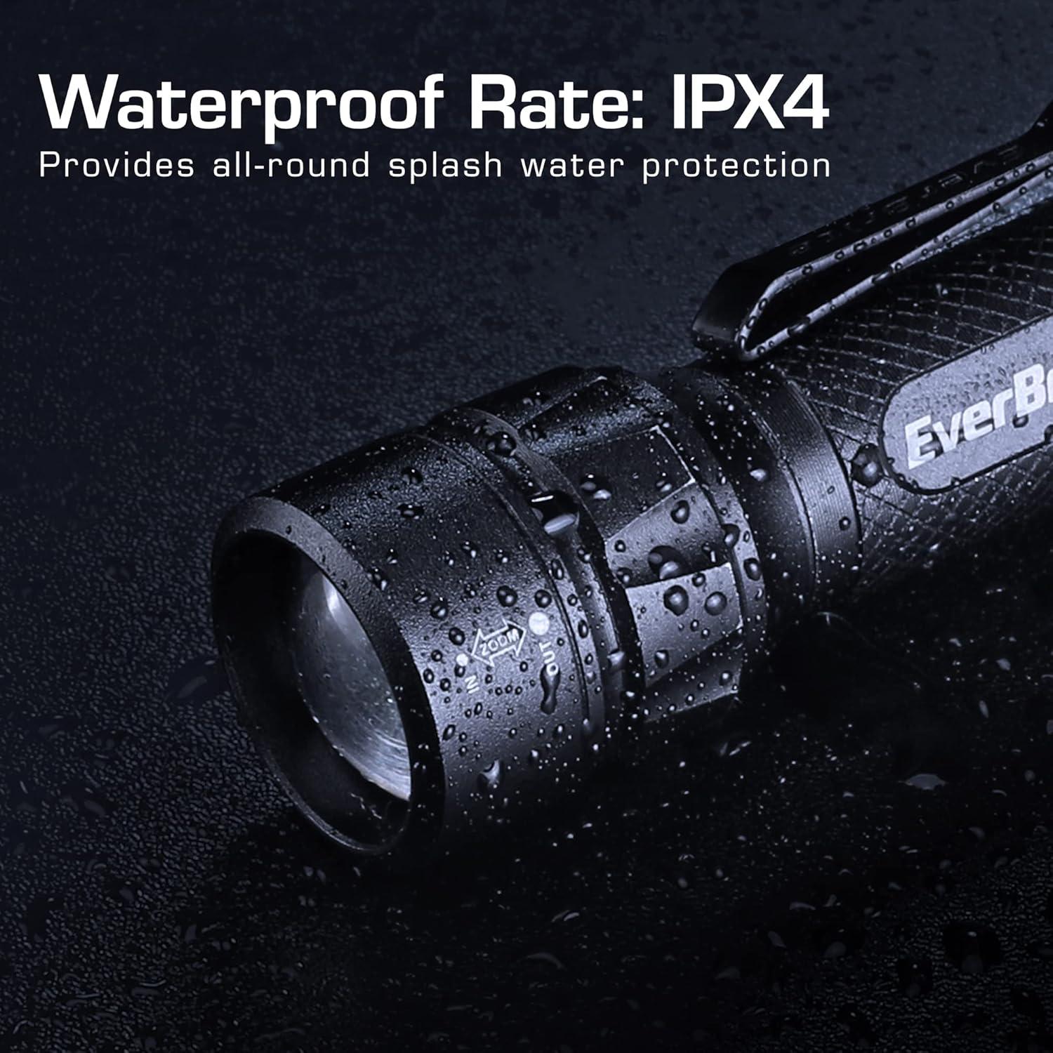 image:imageEverBrite Super Small Mini LED Flashlight 3 Lighting Modes Zoomable Adjustable Focus for Camping Hiking Fishing Running Power Outages amp Emergencies 1 AAA Battery Included