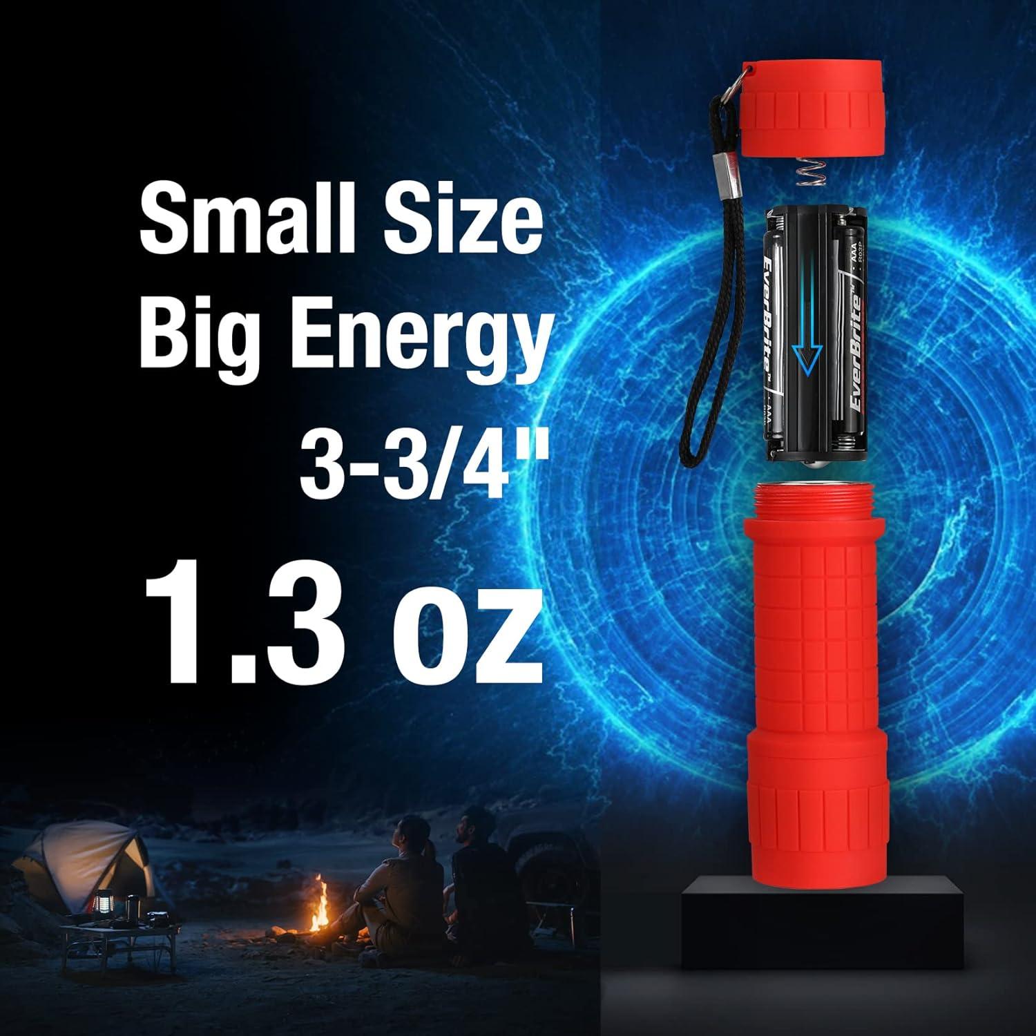 image:imageEverBrite UV Blacklight Flashlights 3Pack Set 9 LEDs 395nm Mini Black Light for Neon Glow Art Class Teaching Scorpions Pets Stains Urine 9 AAA Batteries IncludedE000082 UV Light 6Pack