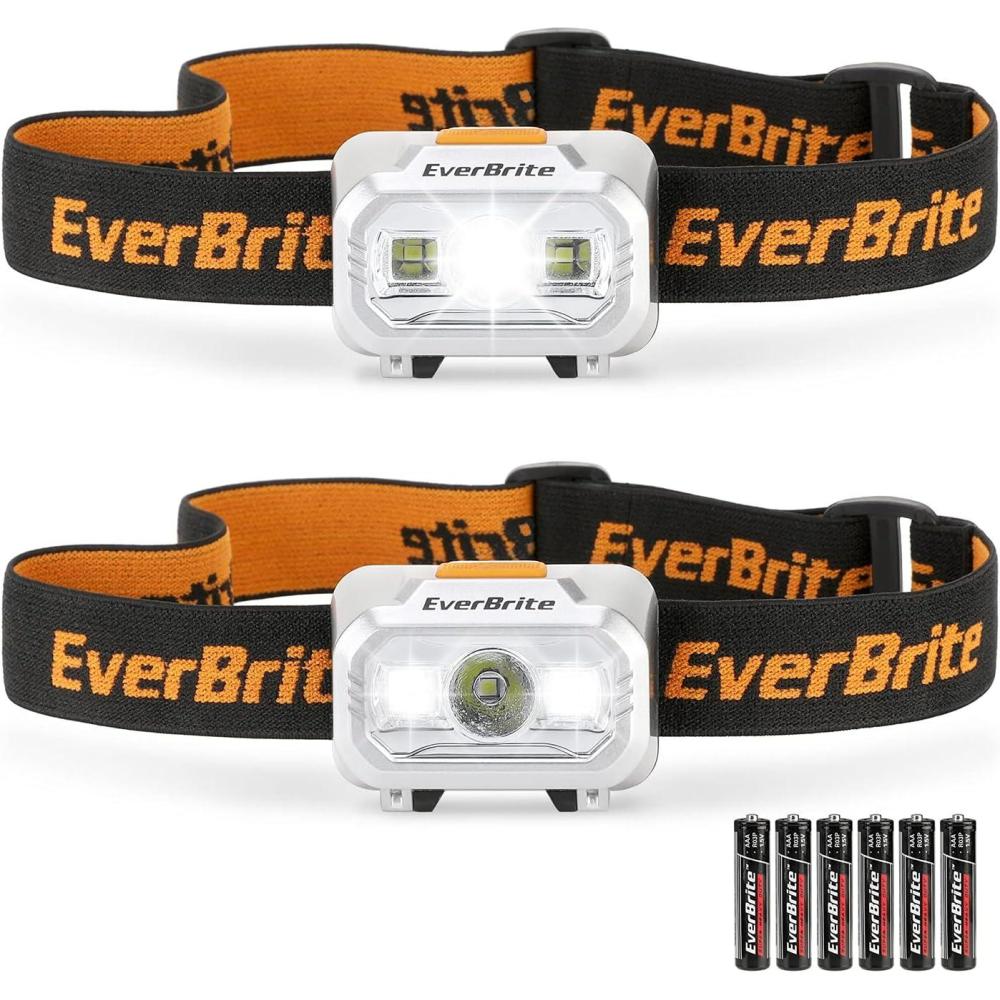 image:imageEverBrite LED Headlamp 4 Lighting Modes Pivoting Head with Adjustable Headband IPX4 Water Resistant Perfect for Running Camping Hiking Christmas and Emergency 3 AAA Battery Powered5 Pack2