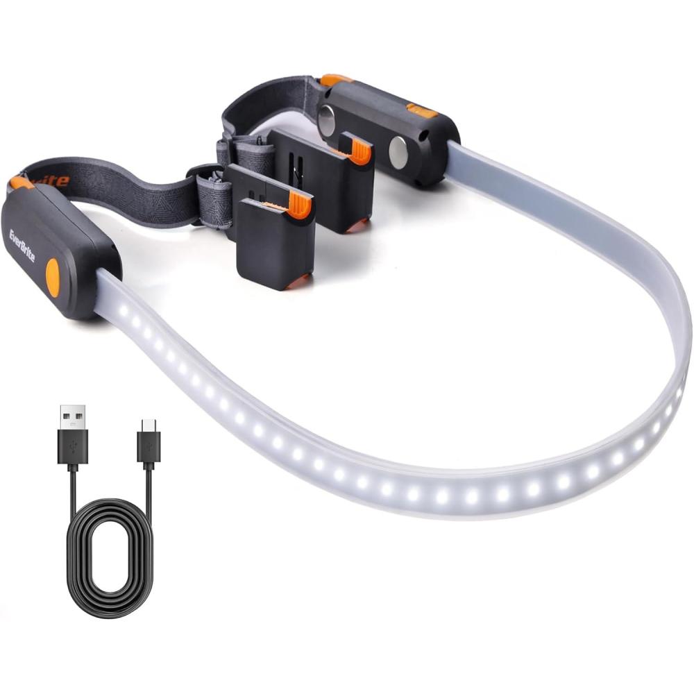 image:imageEverBrite Rechargeable Underhood Work Light Magnetic Under Hood LED Work Light Bar for Mechanic 3 Power Modes with Adjustable Straps and Hooks Ideal Gifts for Mechanics Men Automotive Garage