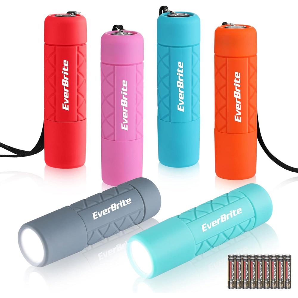 image:imageEverBrite UV Blacklight Flashlights 3Pack Set 9 LEDs 395nm Mini Black Light for Neon Glow Art Class Teaching Scorpions Pets Stains Urine 9 AAA Batteries IncludedE000080 Mix Color 6Pack