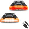 image:imageEverBrite 2Pack Rechargeable Hat Light Waterproof Clip on Cap Light with Memory Function Red Light Pivoting Head IPX4 Water Resistant