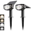 image:imageEverBrite 30 LED Solar Landscape Spotlights  Outdoor IP67 Waterproof  2in1 Solar Lights 4 Modes Decorative Path Lights for Yard Porch amp Driveway  2 Pack