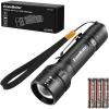 image:imageEverBrite 400 Lumens Aluminum LED Flashlight Zoomable Flashlight with LanyardampClip 4 Modes IPX4 Waterproof for Camping Hiking Emergency EDC Survival Use Batteries Included