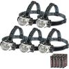 image:imageEverBrite 5Pack LED Headlamp 4 Lighting Modes Pivoting Head with Adjustable Headband Perfect for Running Camping and Hiking Batteries Included