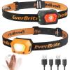 image:imageEverBrite Headlamps Rechargeable Small Led Head Lamps with Motion Sensor for PostDisaster Reconstruction Power Failure Outage Emergency 2 Pack