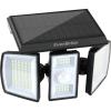 image:imageEverBrite Solar Outdoor Lights 128 LED 7000K Solar Motion Sensor Lights 3 Heads Security LED Flood Light 270 Wide Lighting IP65 Waterproof Wall Light for Yard Patio Garden Pathway Porch