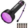 image:imageEverBrite UV Flashlight 100 LED Blacklight Flashlights 395nm Black Light Flashlight for Pet Urine Detection Scorpions Dry Stains Bed Bug Batteries Included