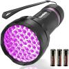 image:imageEverBrite UV Flashlight 51 LED Blacklight Flashlights 395nm Black Light Flashlight for Pet Urine Detection Scorpions Dry Stains Bed Bug Batteries Included