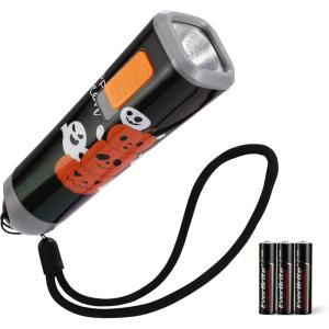 EverBrite Small Flashlight, Mini LED Flashlight, Plastic Torch Use for Emergencies, Camping, Outdoor with Lanyard 3AAA Battery Included, Blue(Black)