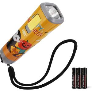 EverBrite Small Flashlight, Mini LED Flashlight, Plastic Torch Use for Emergencies, Camping, Outdoor with Lanyard 3AAA Battery Included, Blue(Orange)