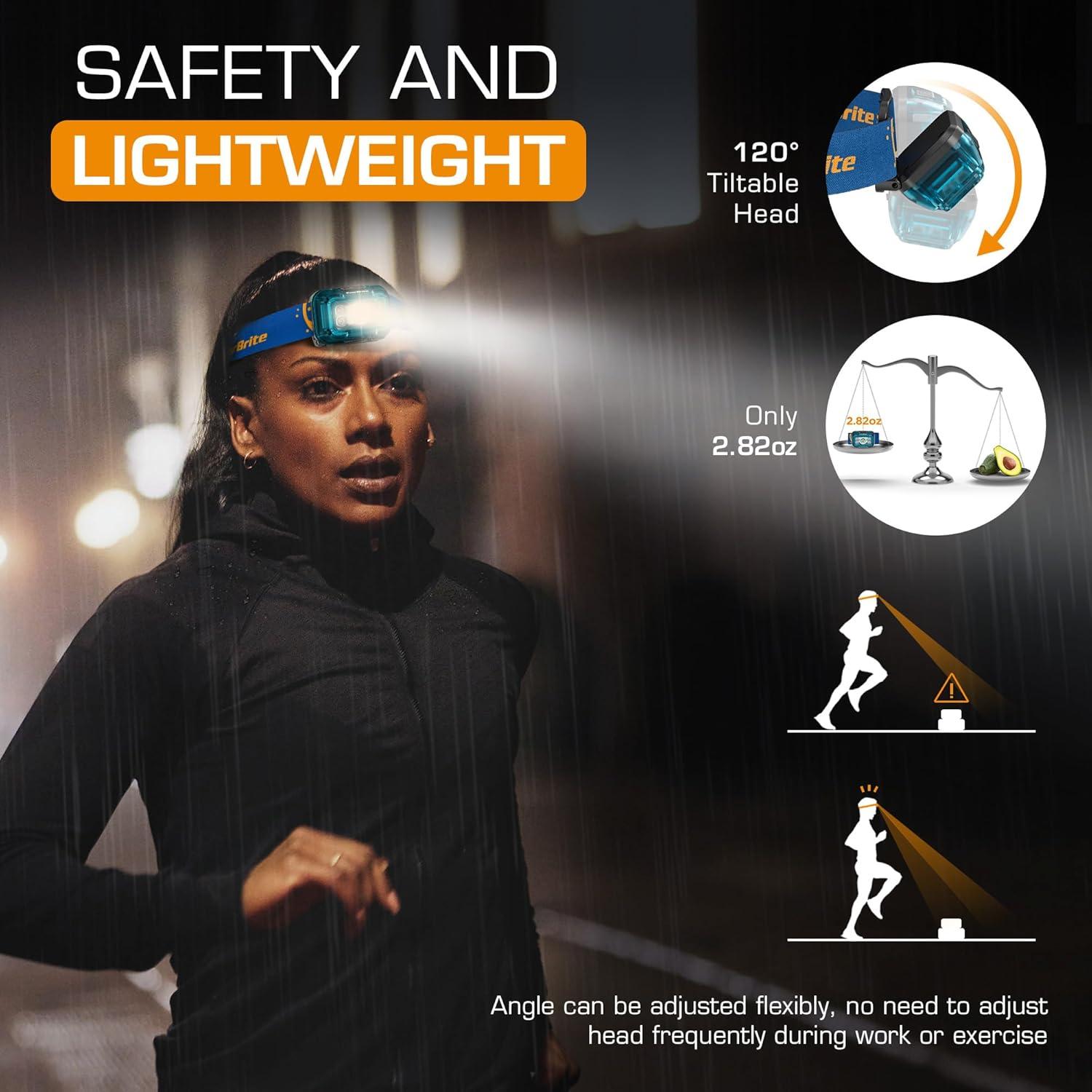 image:imageEverBrite Rechargeable Headlamp 2 Pack Kids Headlamp with WhiteRedGreen Light and Memory Function Head Lamp for Adult and Kid with 5 Modes 120 Adjustable LED Headlamp for Camping RunningPinkMineral Blue