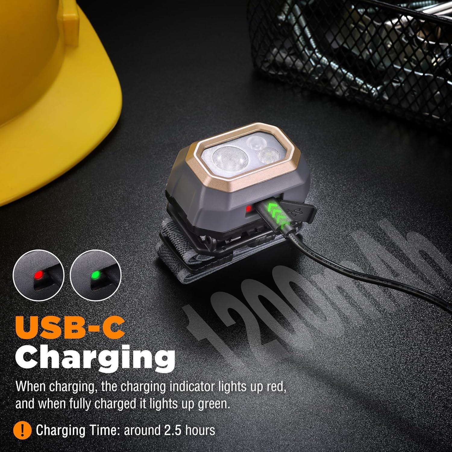 image:imageEverBrite Rechargeable Headlamp 700 Lumens Head lamp for Adults 6 Modes with WhiteRedGreen Light 60 Adjustable LED Headlight for Hunting Running and Hiking